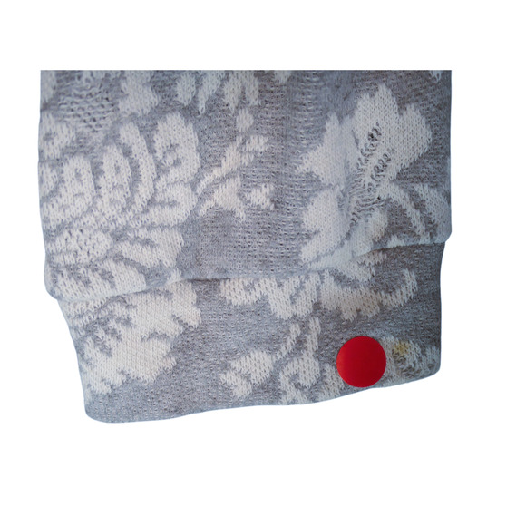 Knox Rose Cardigan Sweater Womens XXL Gray Floral Drape Front Boho Soft Girl - Picture 9 of 14